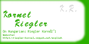 kornel riegler business card